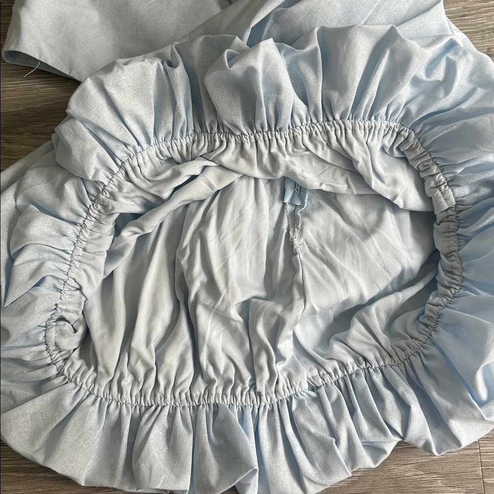NWT Princess Polly Cicely Bubble Hem Mini Dress Blue - Picture 6 of 7